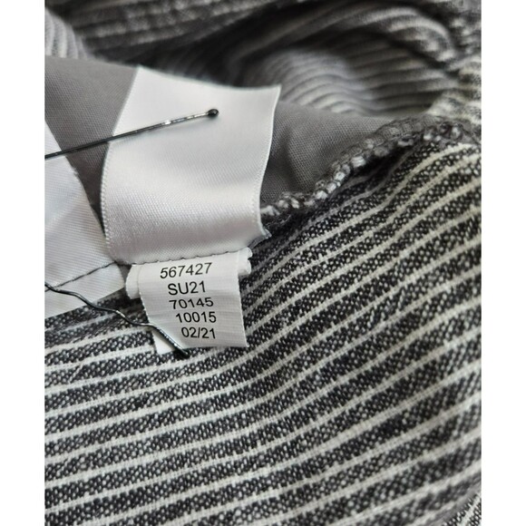 LOFT Women S Linen Blend High Rise Striped Pleated Straight Leg Pants - Picture 9 of 13